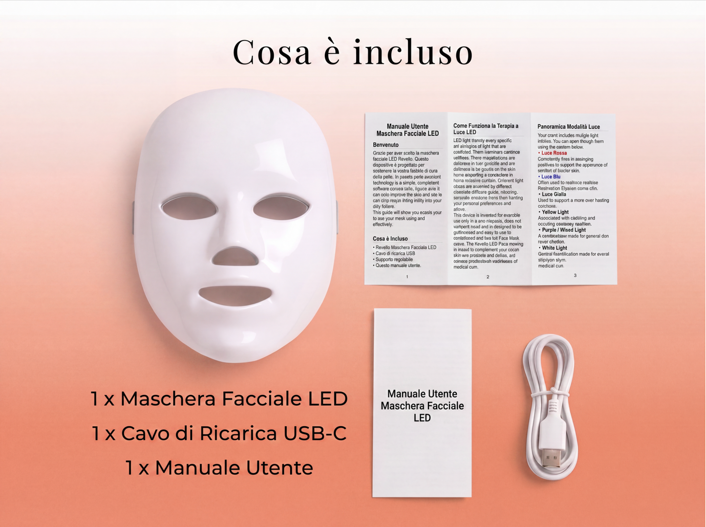 Maschera LED per il viso