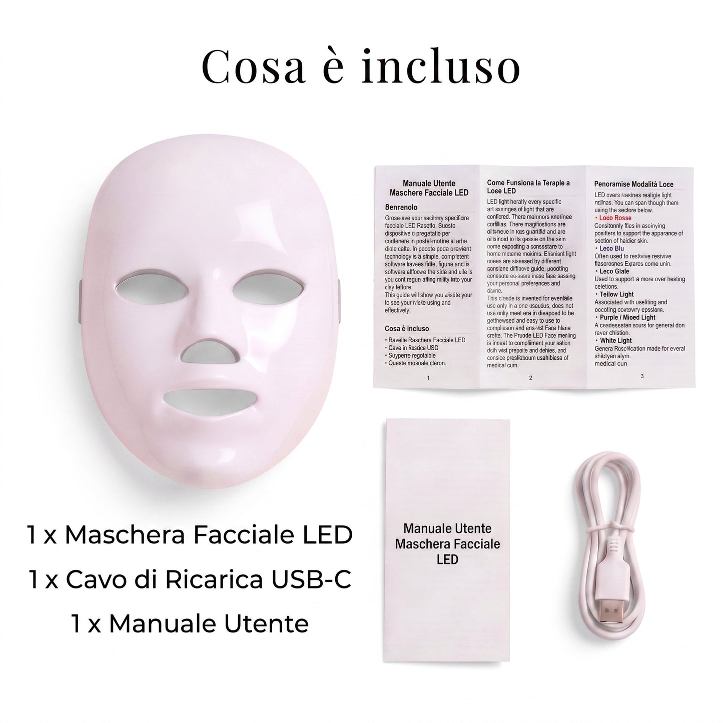Maschera LED per il viso 7 colori