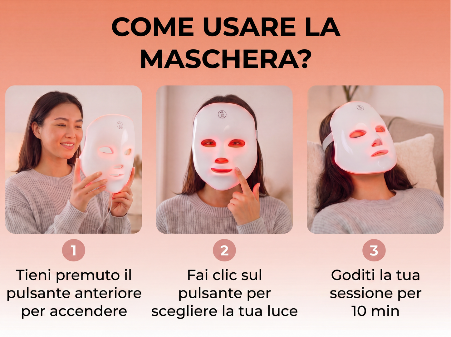 Maschera LED per il viso