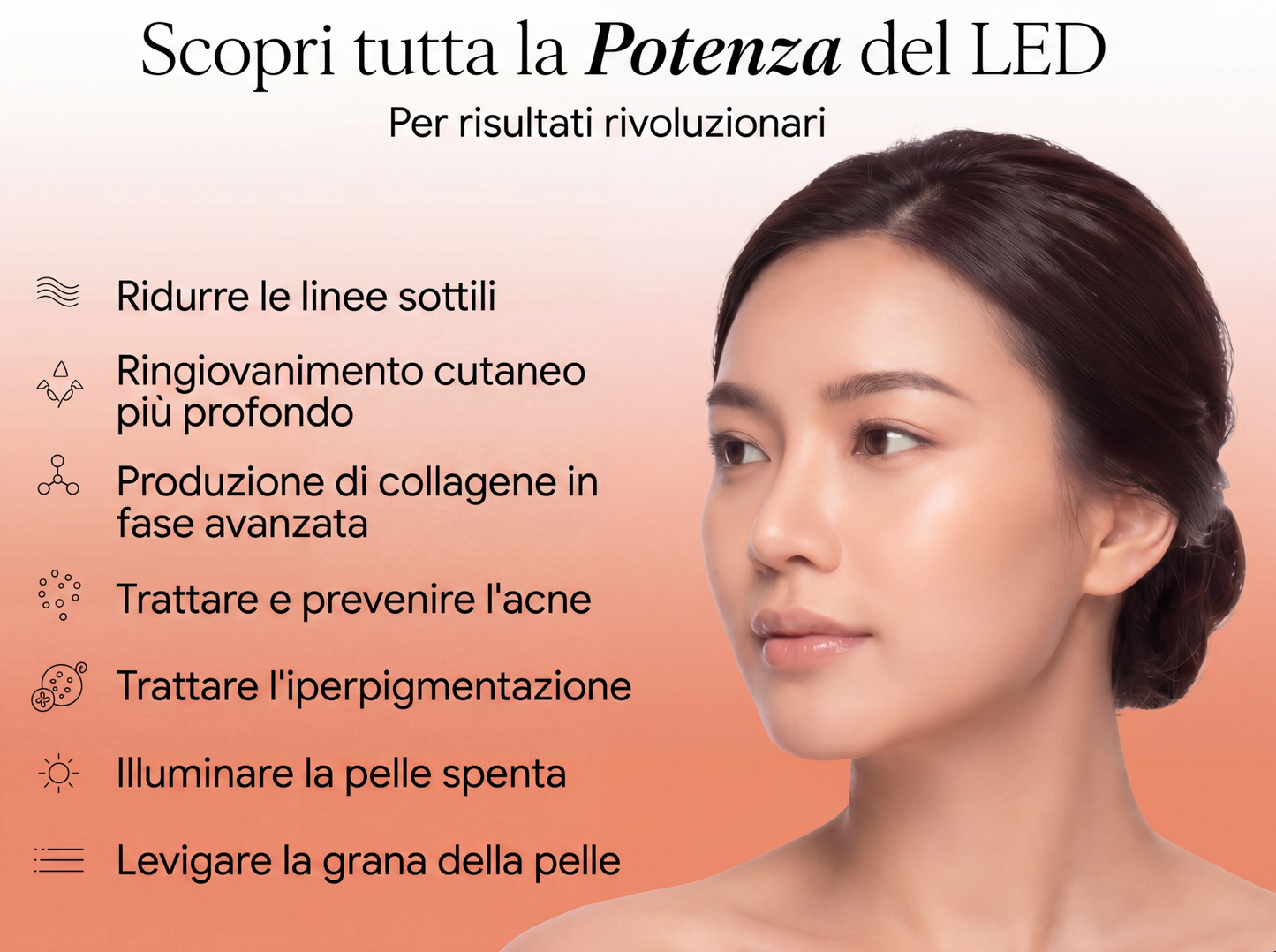 Maschera LED per il viso