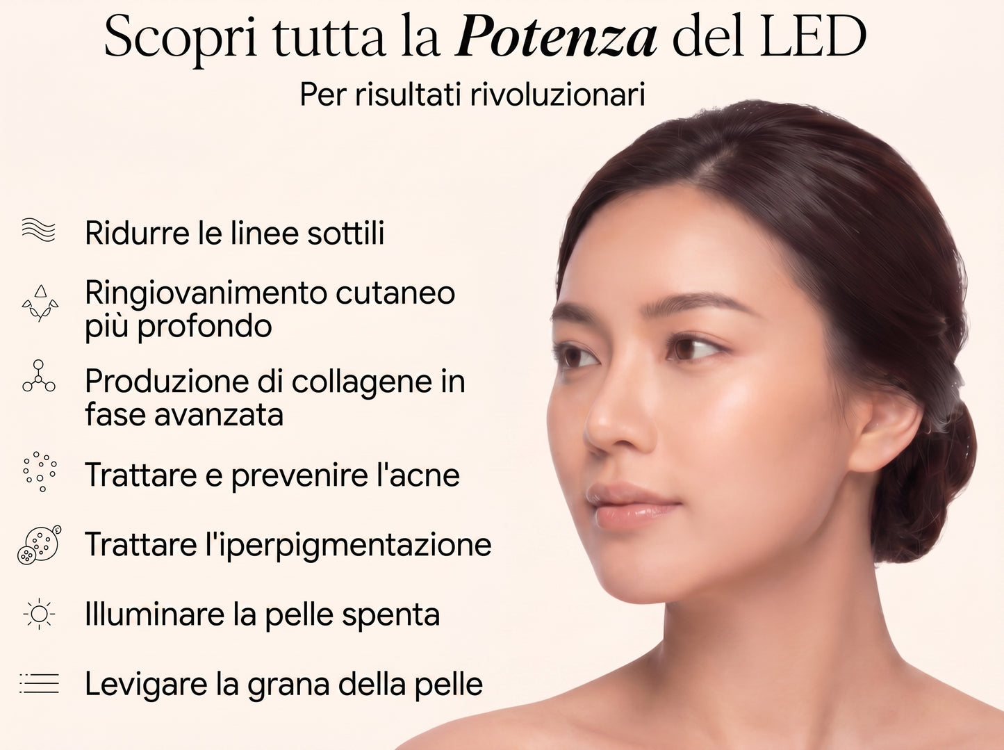 Maschera LED per il viso 7 colori