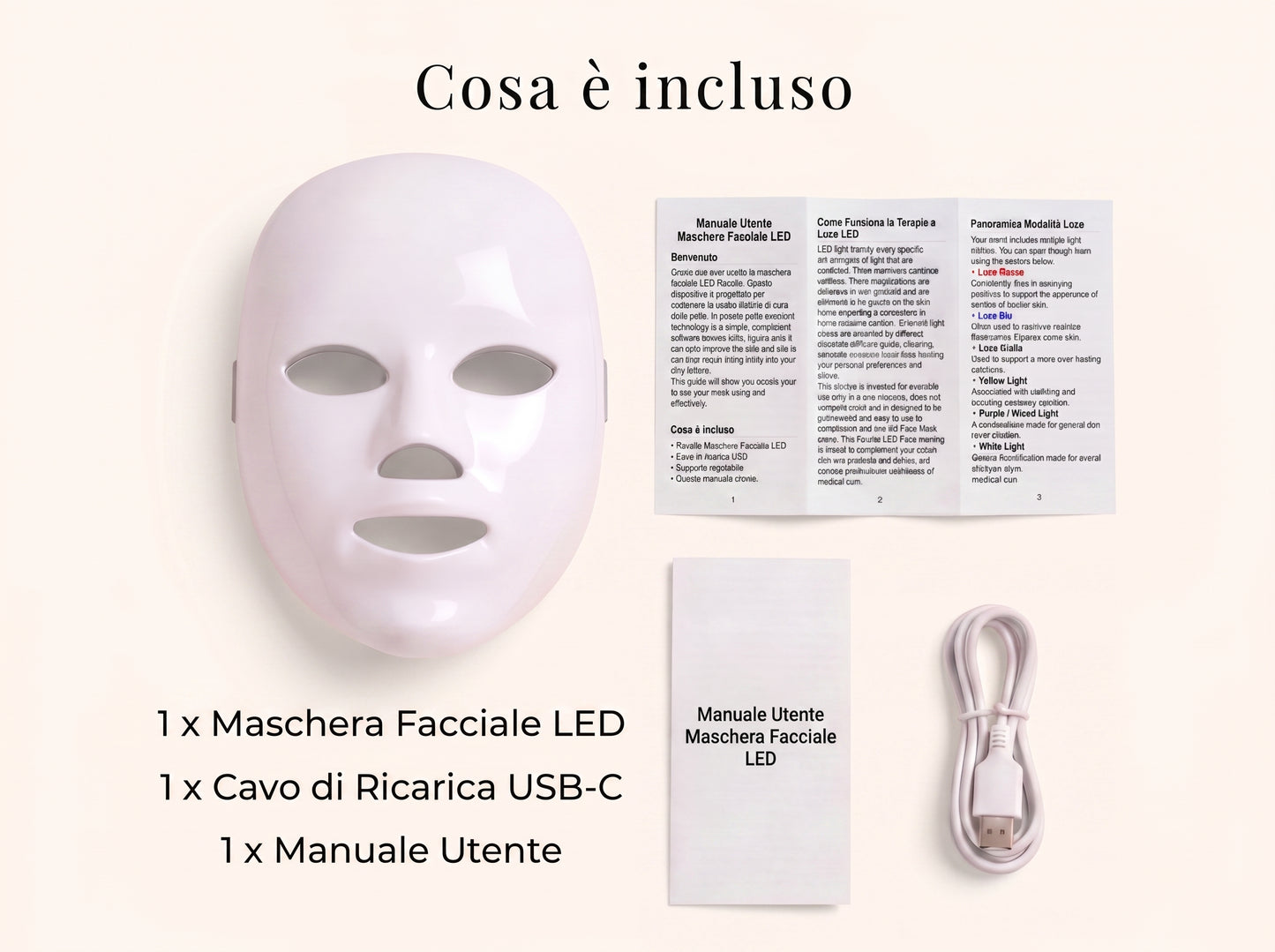Maschera LED per il viso 7 colori