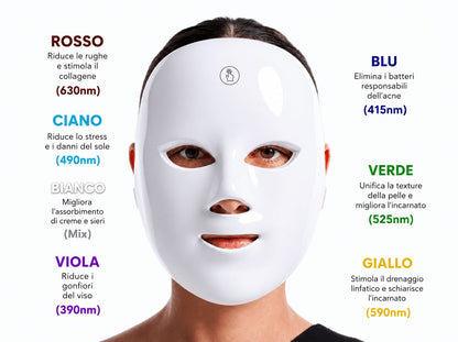 Maschera LED per il viso 7 colori